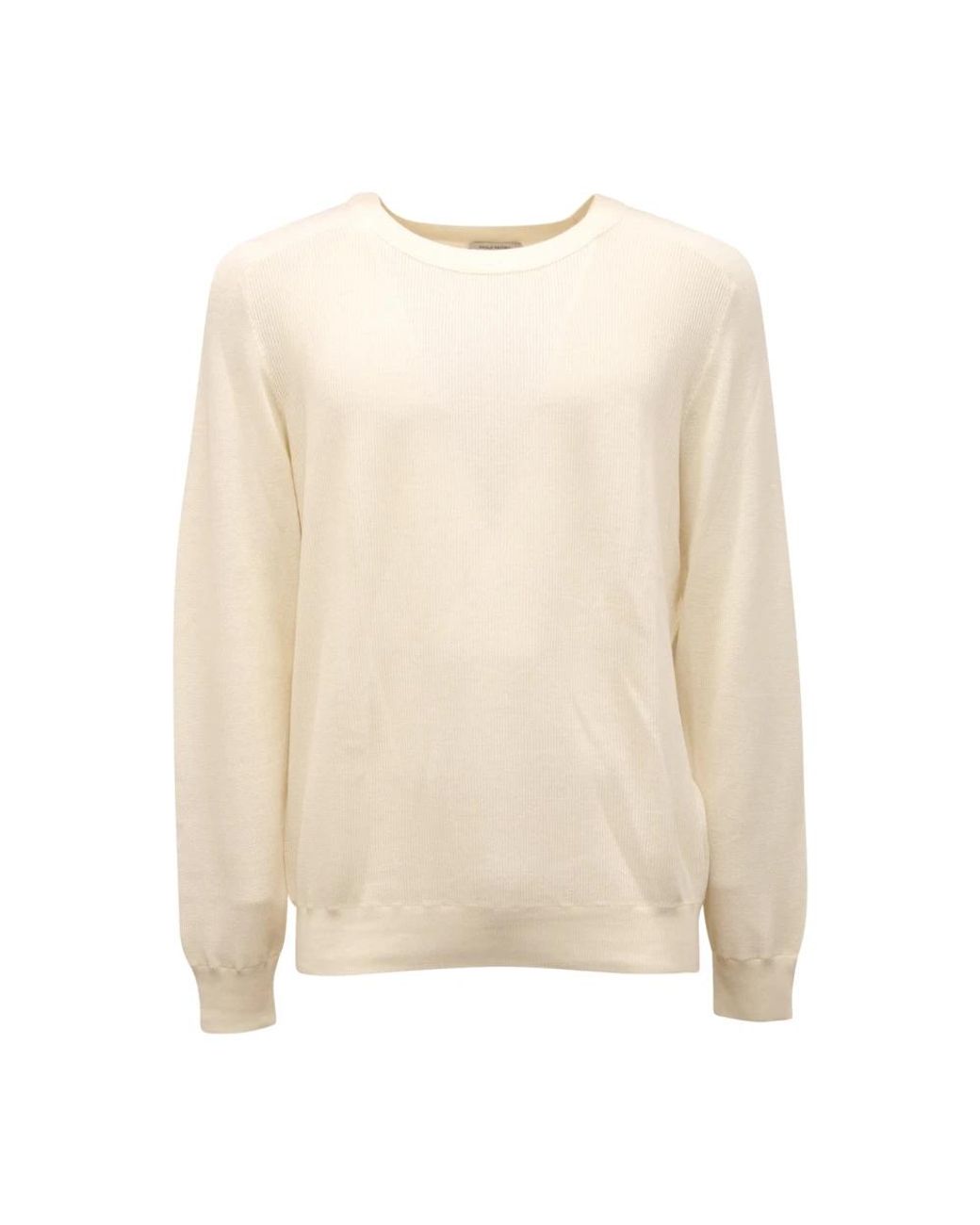 Paolo Pecora Natural Round-Neck Knitwear for men