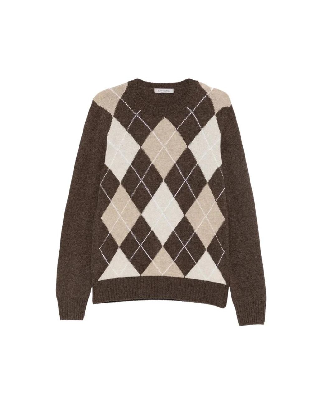 La Fileria Brown Round-Neck Knitwear for men