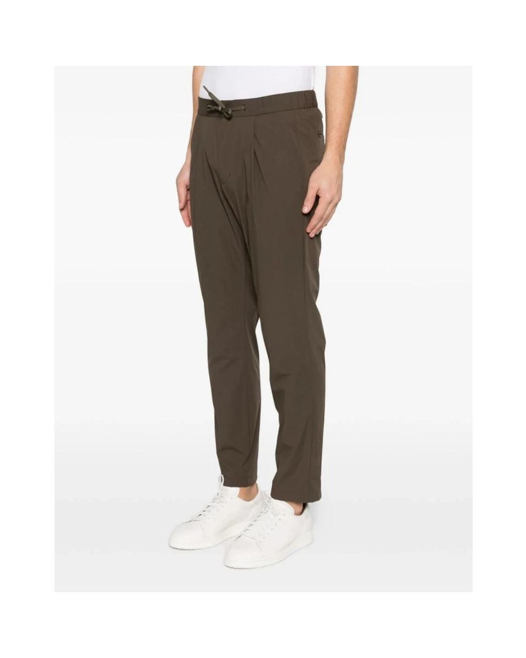 Herno Brown Slim-Fit Trousers for men