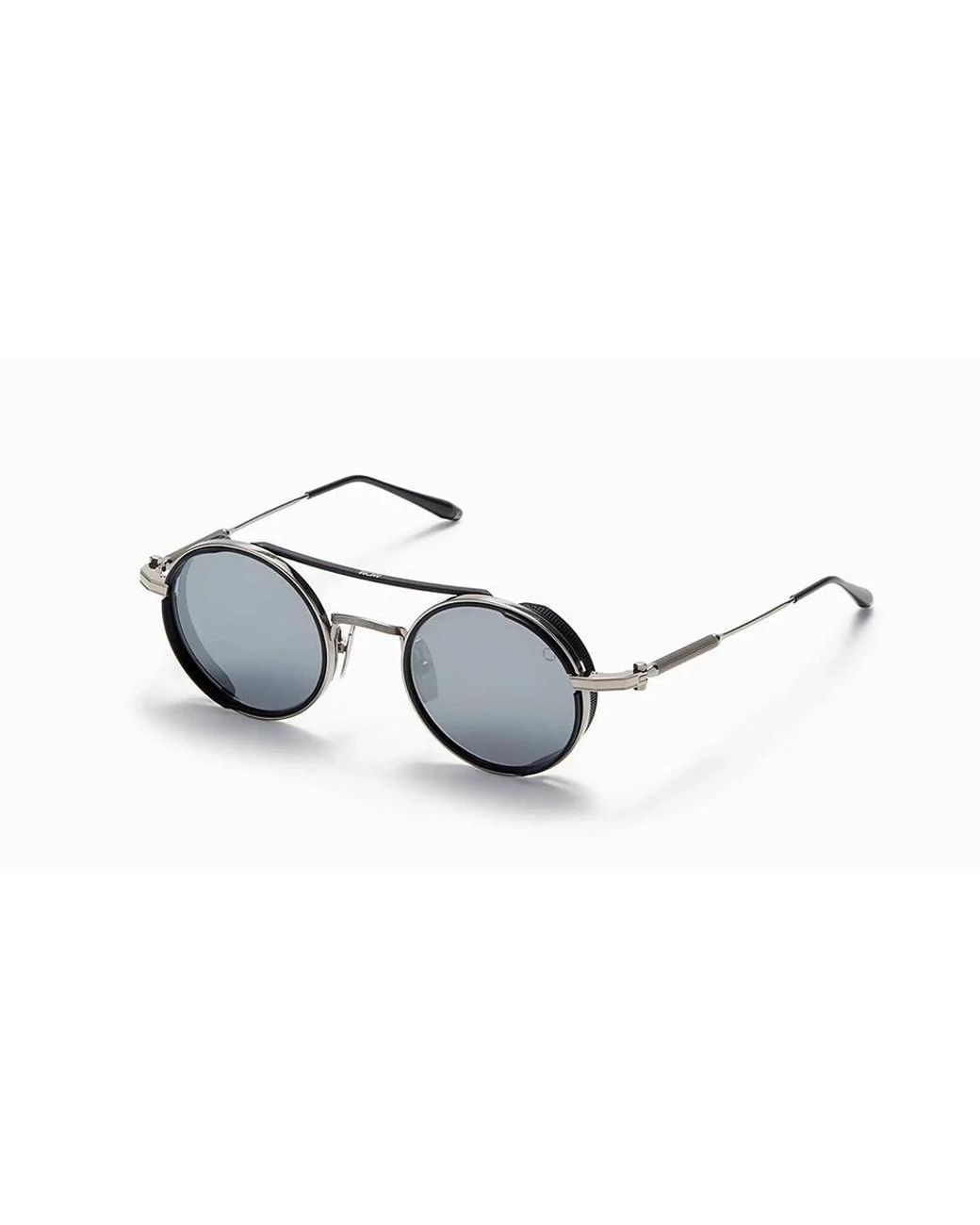 Akoni Accessoires ,Zwart ,Eris Zonnebril in het Metallic voor heren
