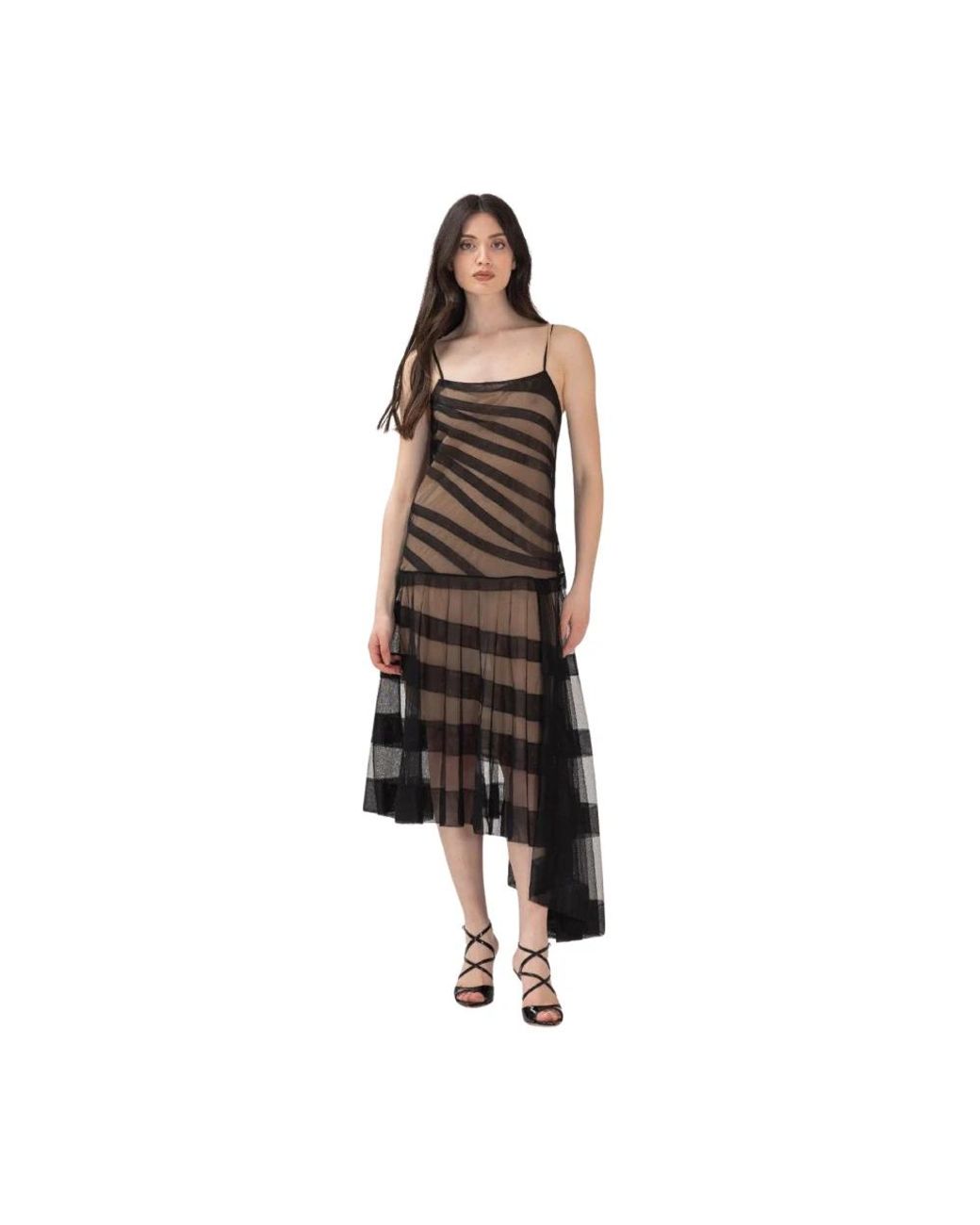 Erika Cavallini Semi Couture Black Midi Dresses