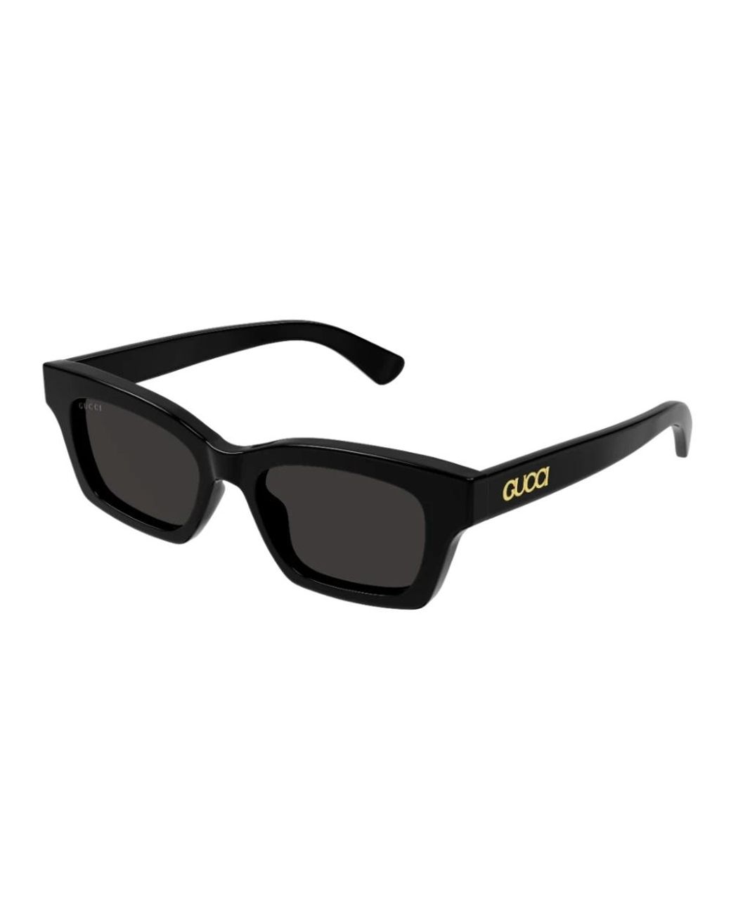 Gucci Accessoires ,Zwart ,Rechthoekige Cat-Eye Zonnebril Met Chromatisch Effect in het Black