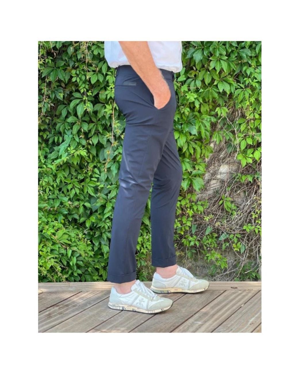 Rrd Blue Slim-Fit Trousers for men