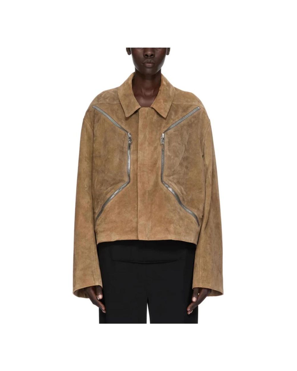 Rick Owens Brown Leather Jackets
