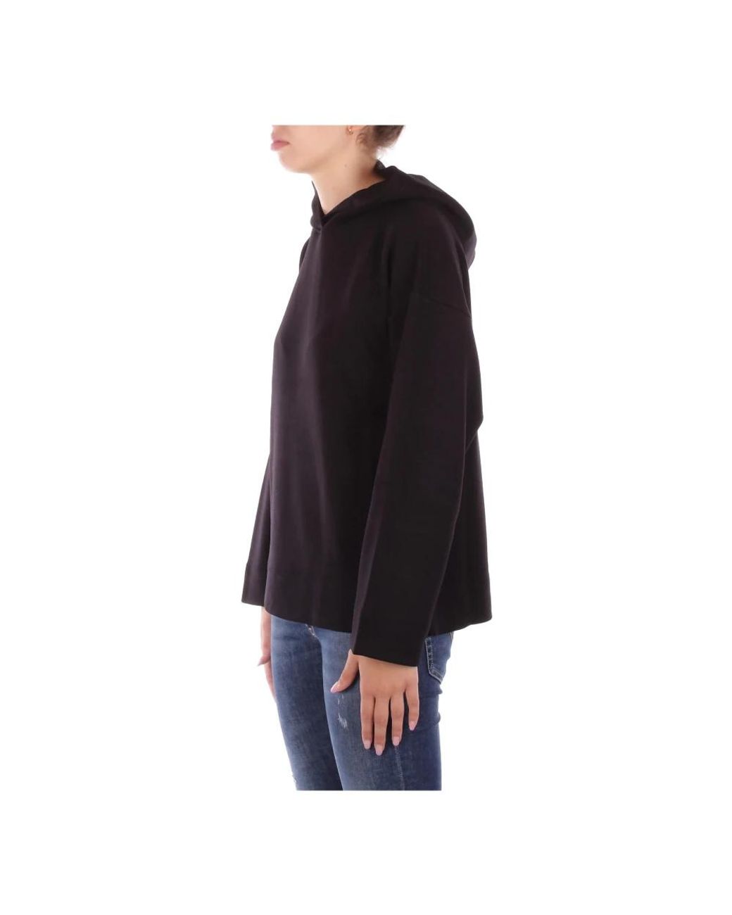 Dondup Black Schwarzer Hoodie Mit Logo Hinten