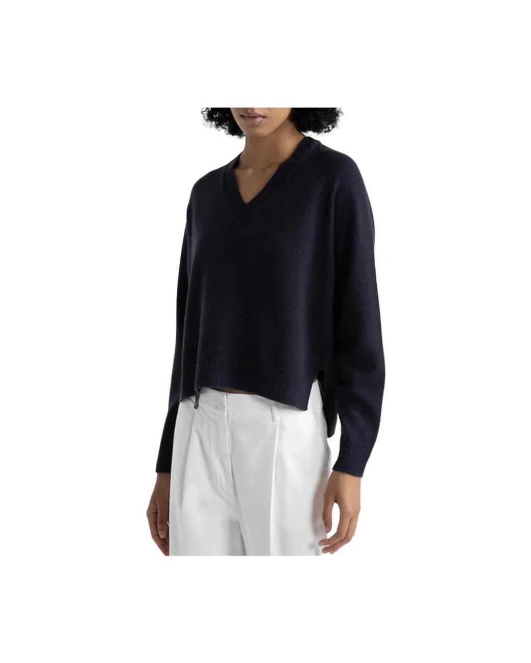 Peserico Black V-Neck Knitwear