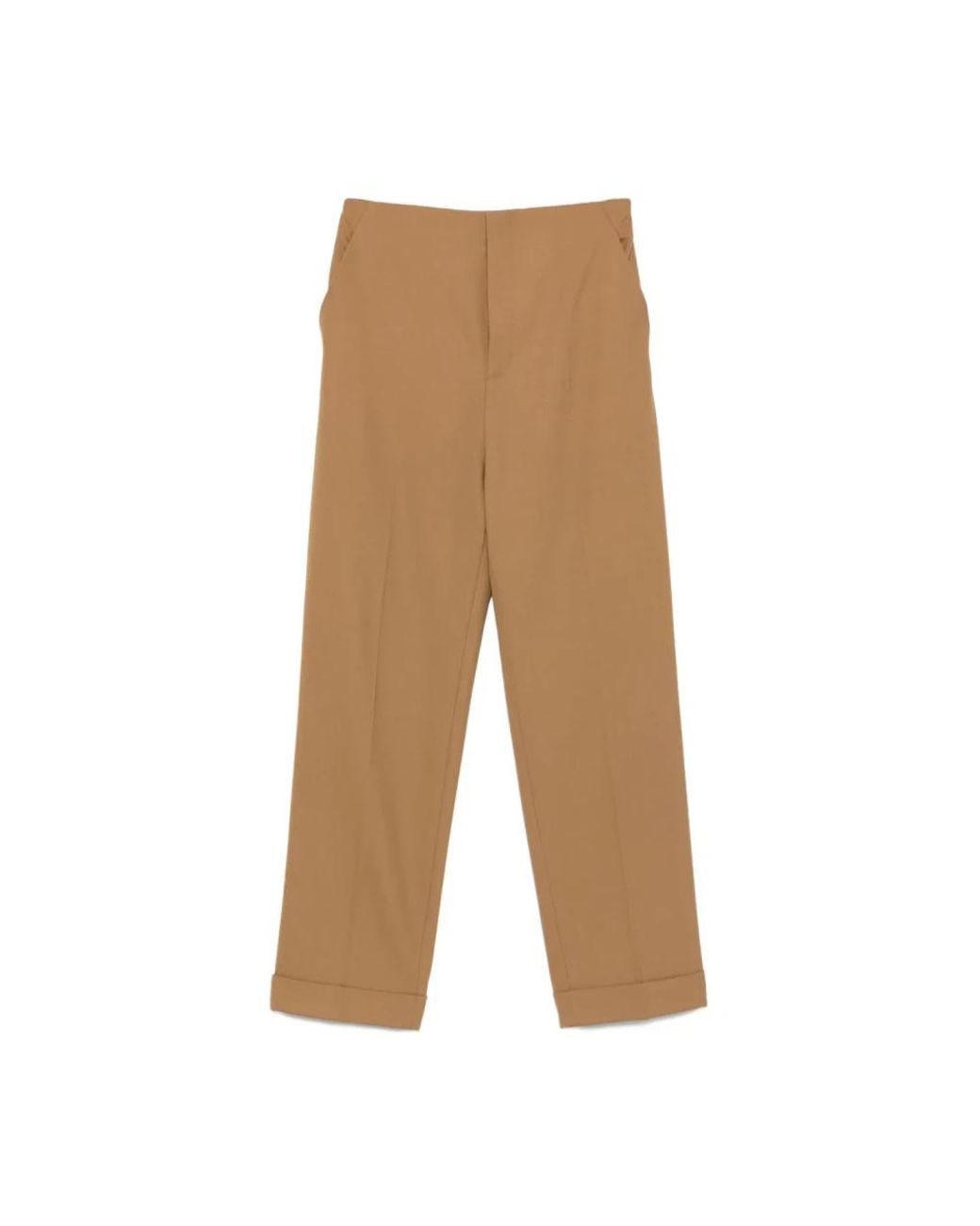 Alberta Ferretti Brown Straight Trousers