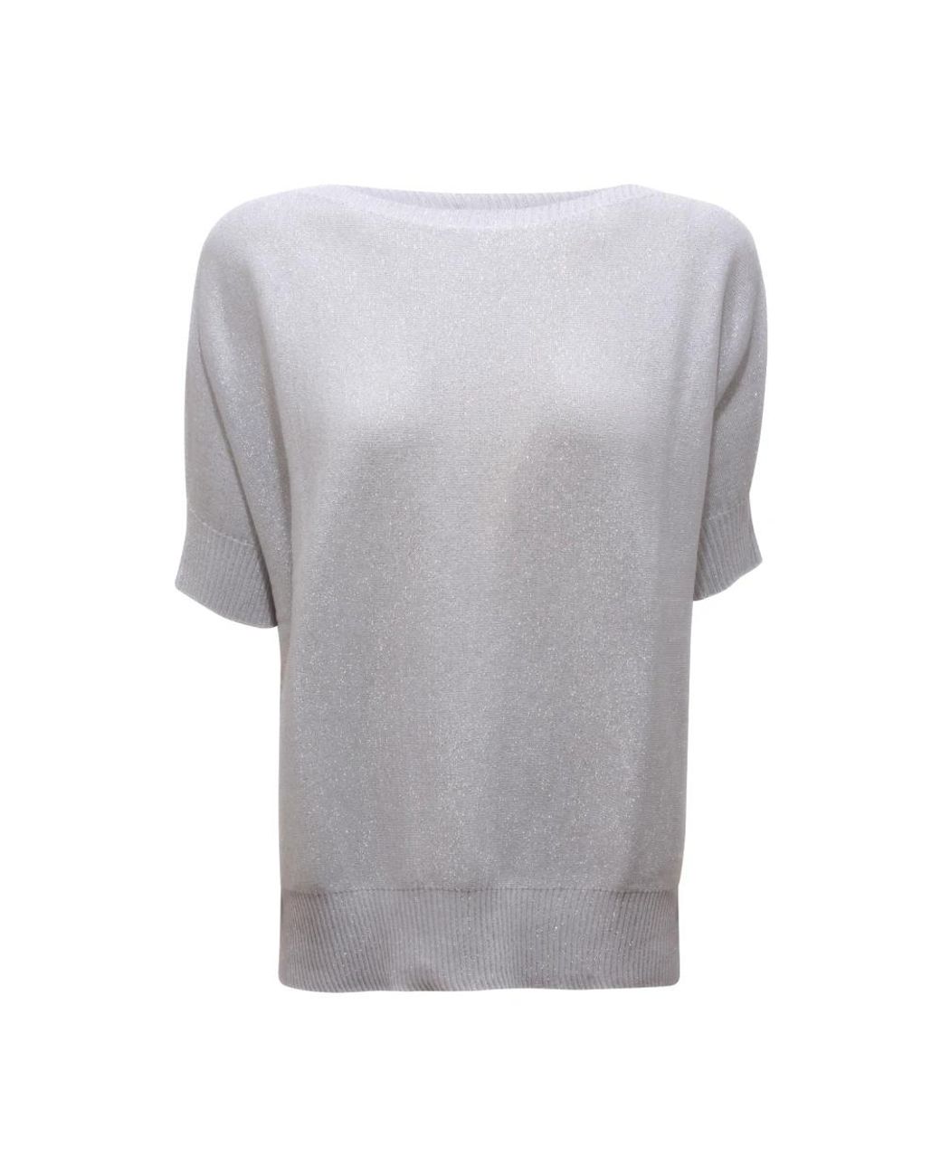 D.exterior Gray Round-Neck Knitwear