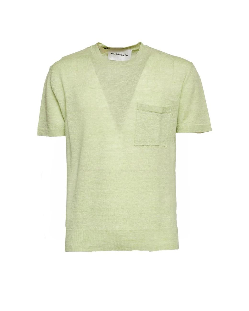 Amaranto Rundhals-Strickware in Green für Herren