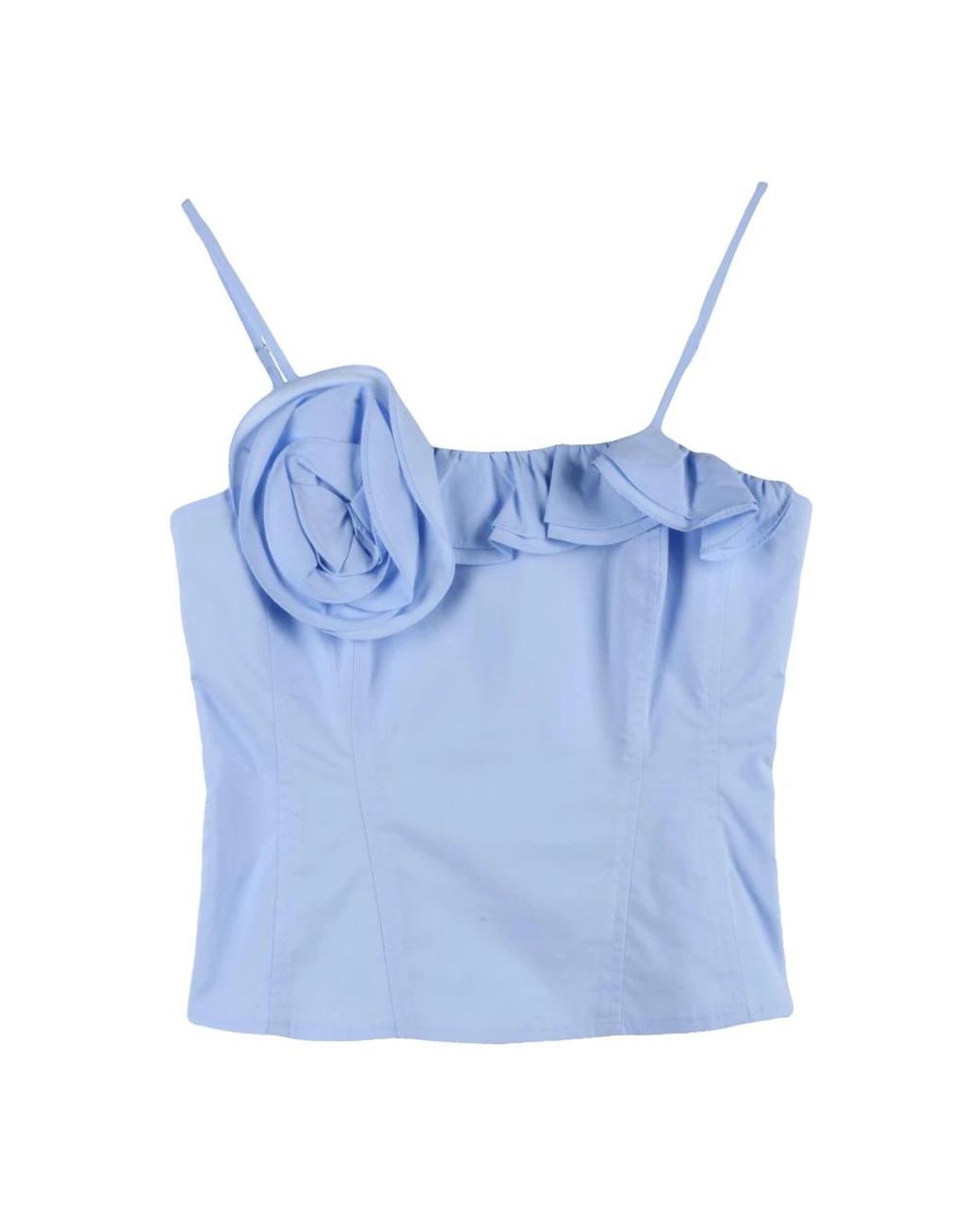 Marella Blue Sleeveless Tops