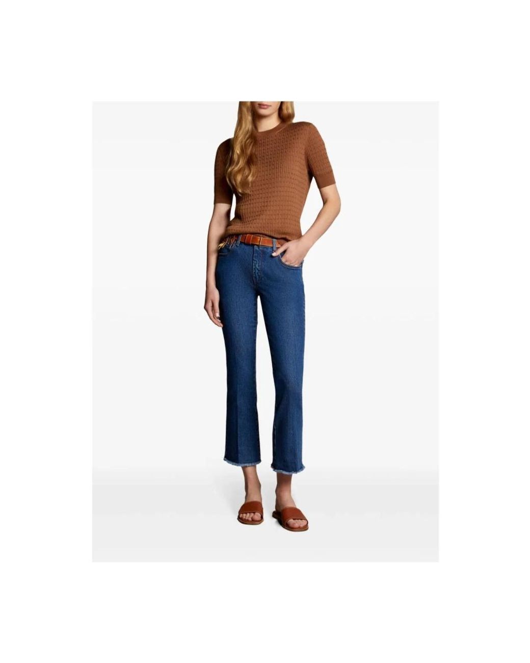 Fay Blue Cropped Jeans
