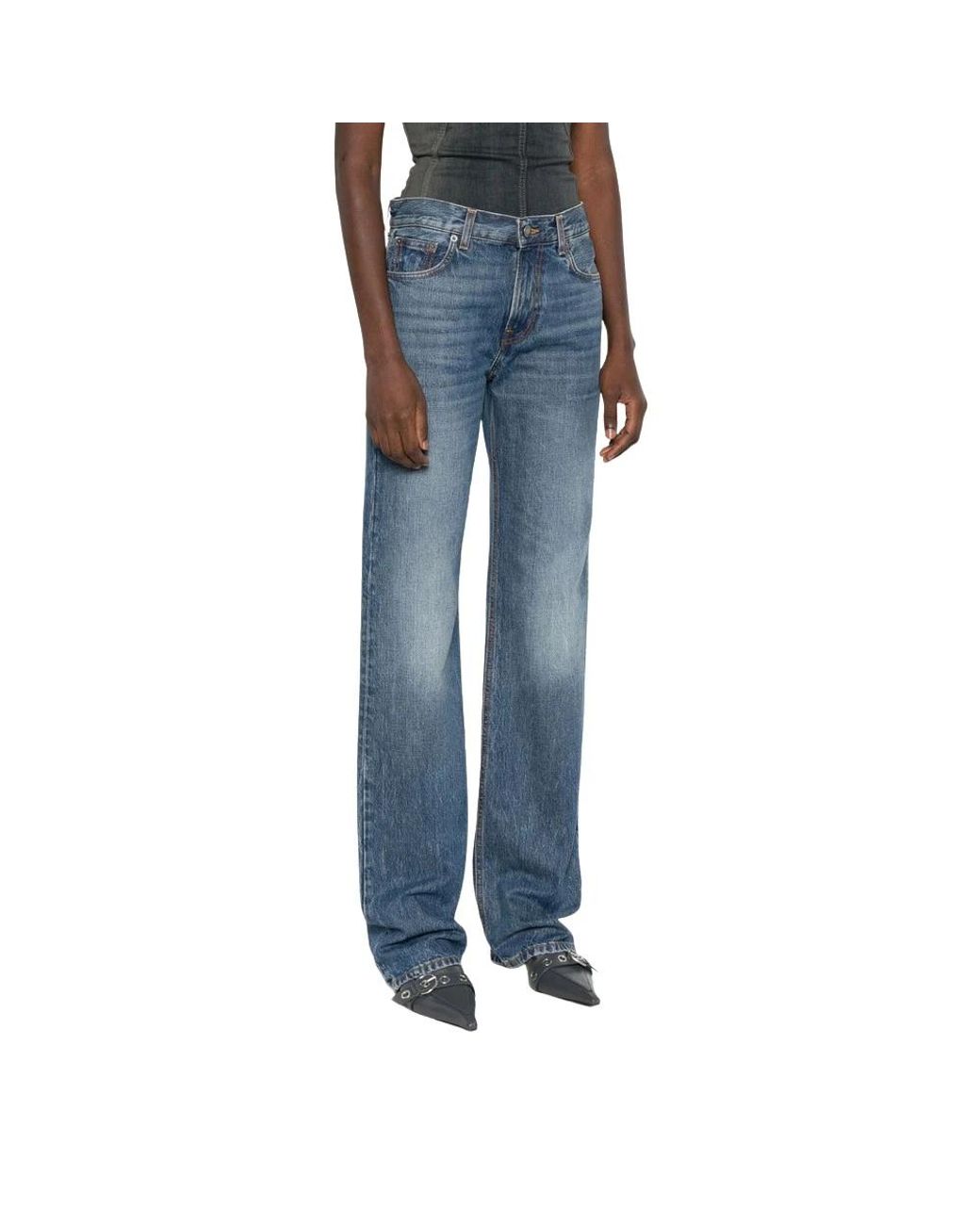 Haikure Blue Straight Fit Jeans