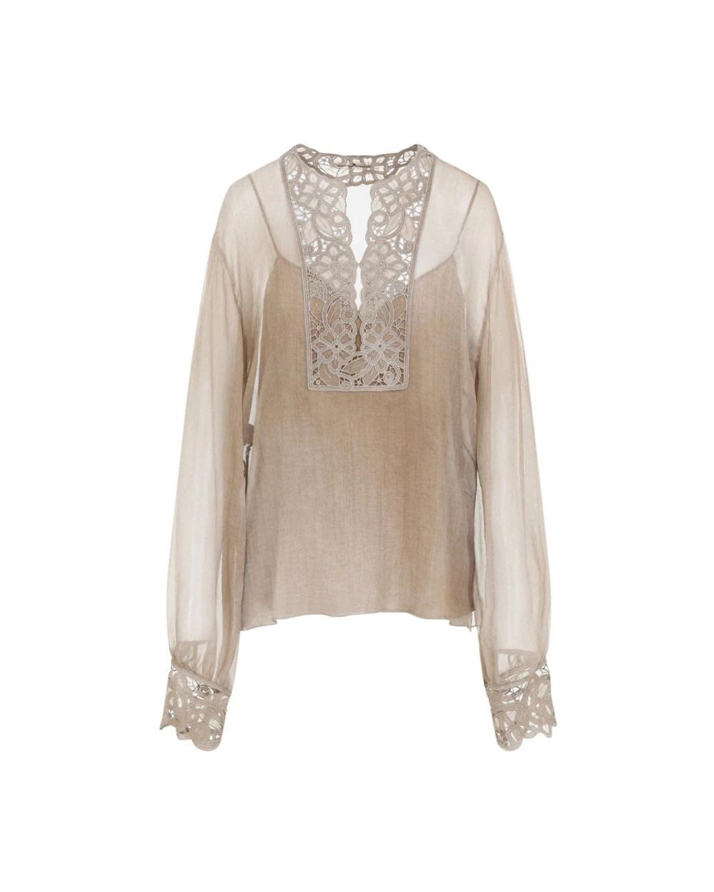 Ermanno Scervino Natural Blouses