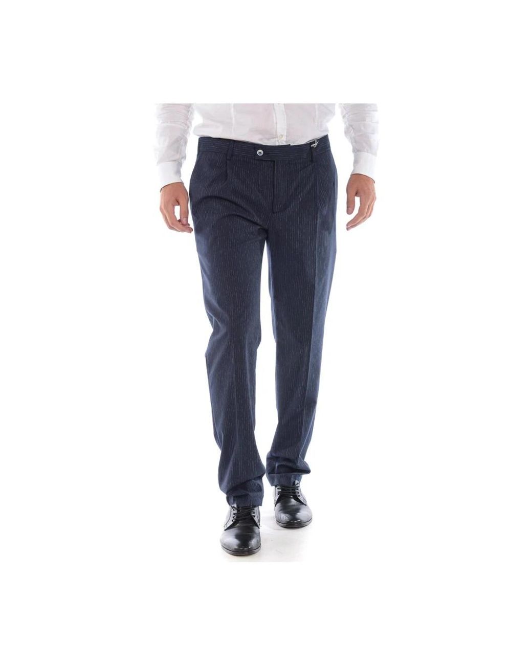 Daniele Alessandrini Blue Suit Trousers for men