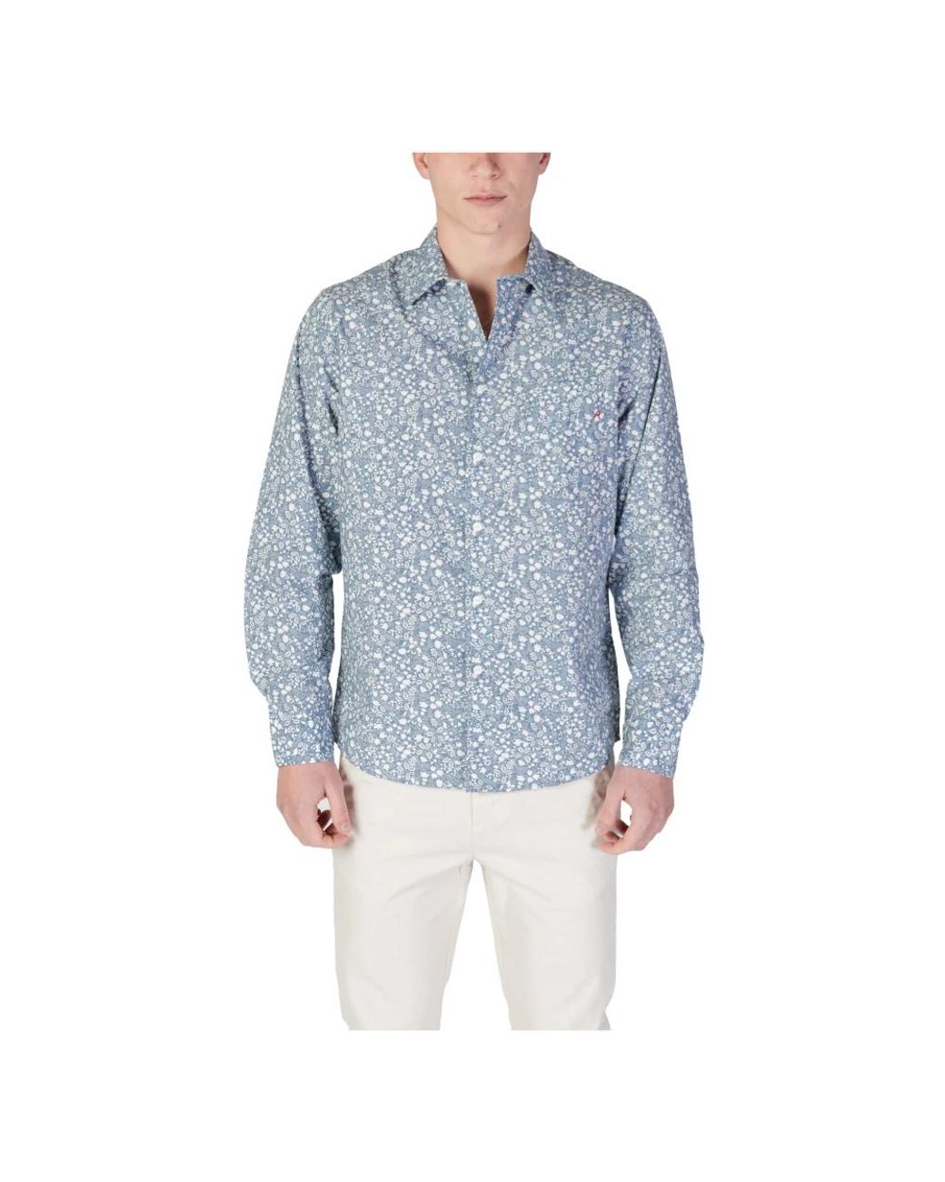 Replay Blue Casual Shirts for men