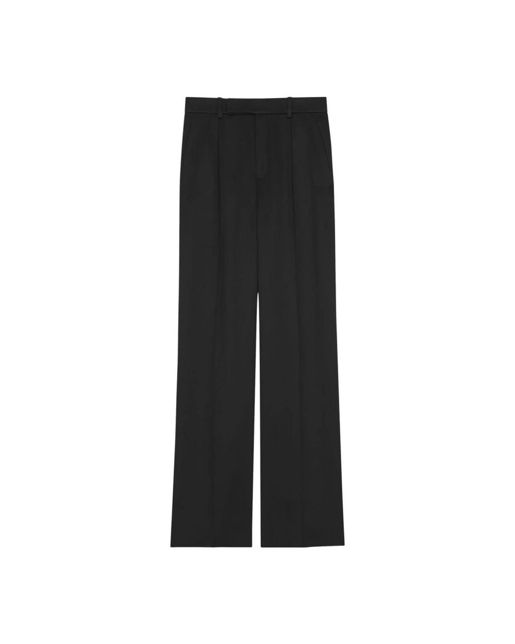Saint Laurent Broeken ,Zwart ,Geplooide Zijden Broek in het Black