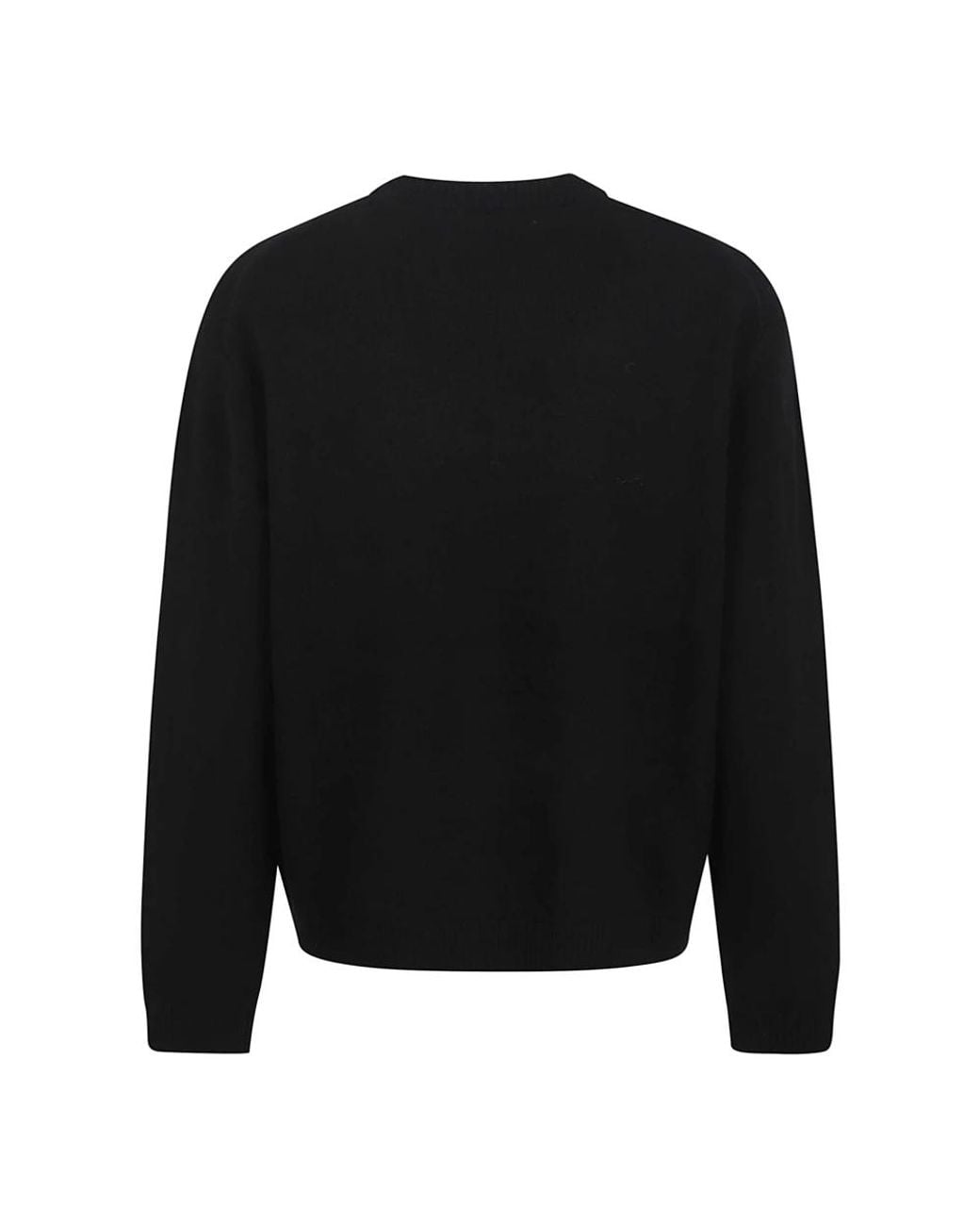 Maison Kitsuné Black Round-Neck Knitwear for men