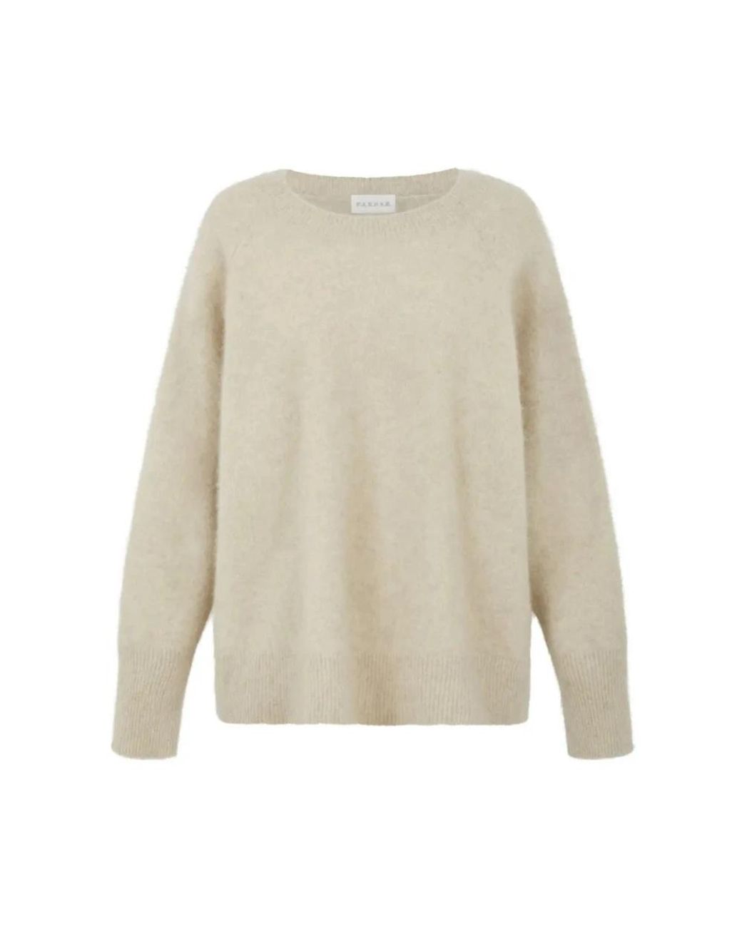 P.A.R.O.S.H. White Beiger Waschbär Pullover Lacoon