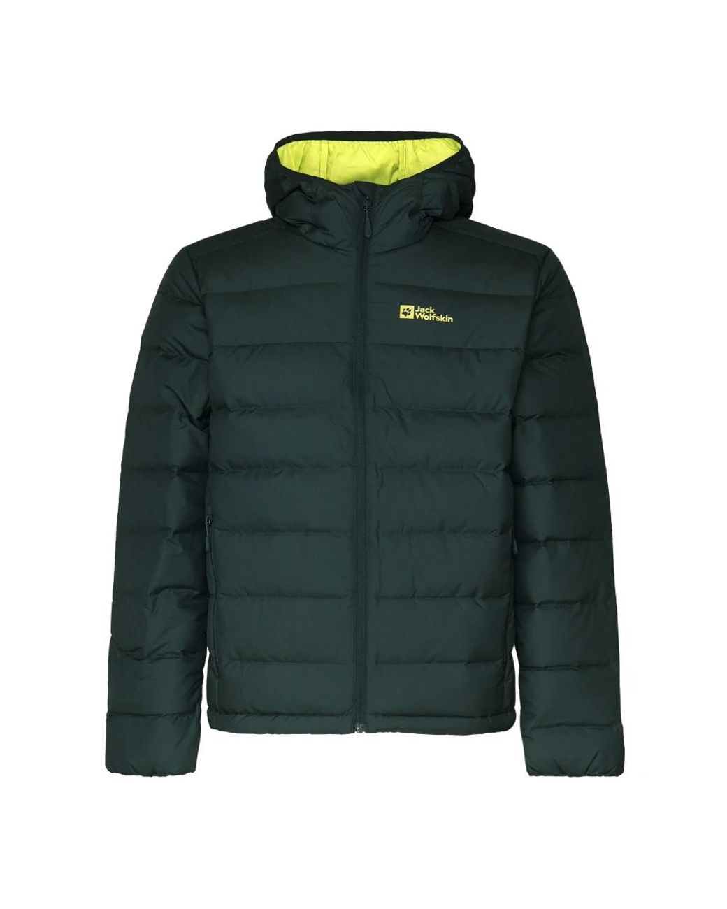 Jack Wolfskin Jassen ,Zwart ,Nylon Groene Nylon Hooded Ritsjas in het Green voor heren