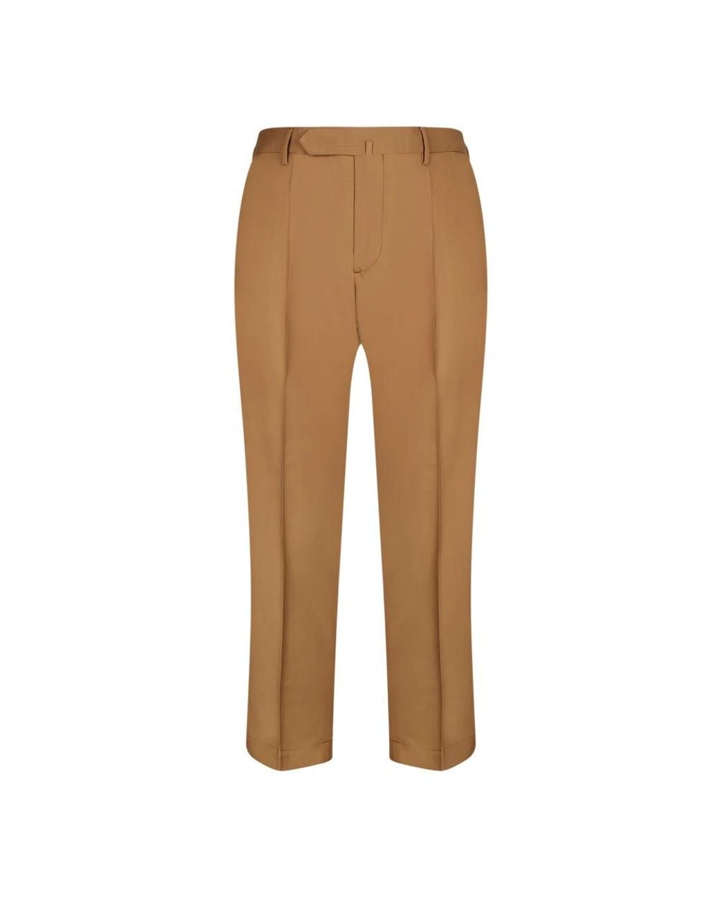 Dell'Oglio Brown Cropped Trousers for men