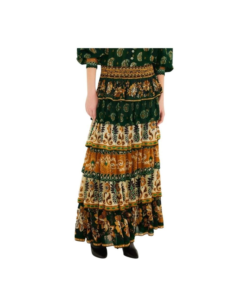 Farm Rio Green Maxi Skirts