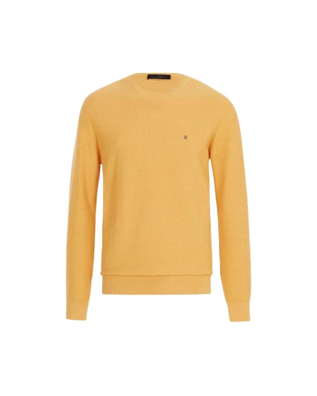 Carolina Herrera Yellow Round-Neck Knitwear for men
