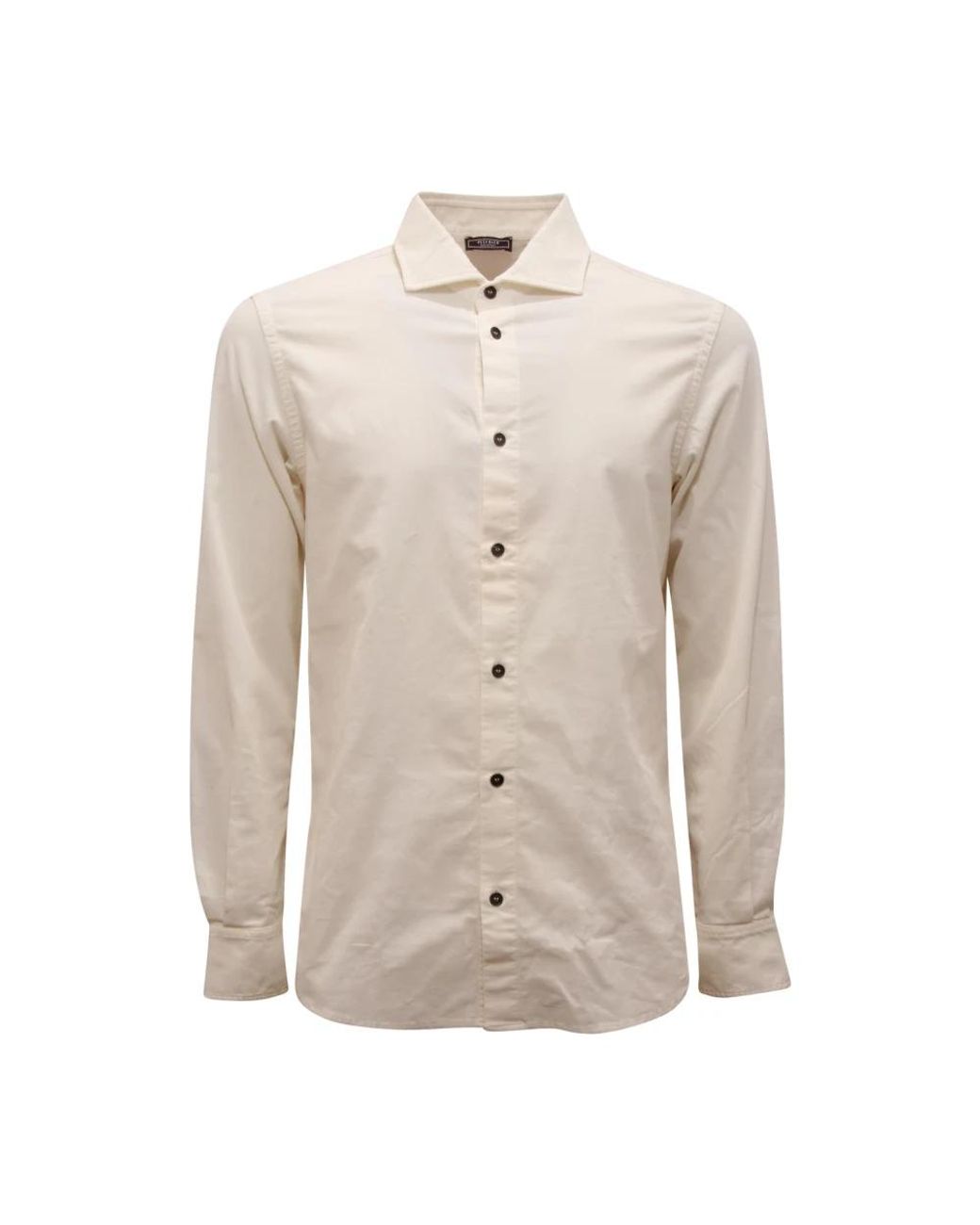 Peserico Camicia Velluto Velvet Shirt in het Natural voor heren