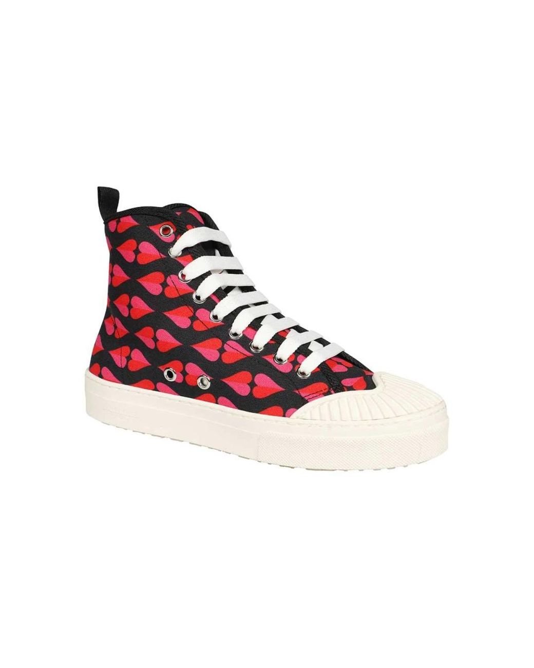 Weekend by Maxmara Red Heart-Print High-Top Sneakers