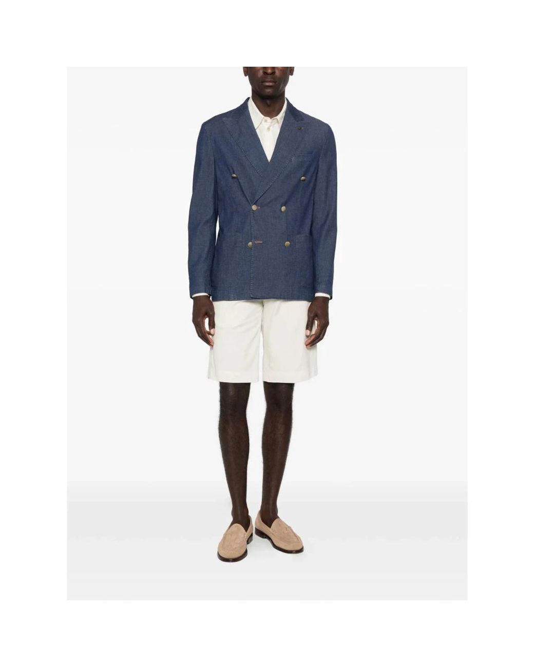 Entre Amis White Casual Shorts for men