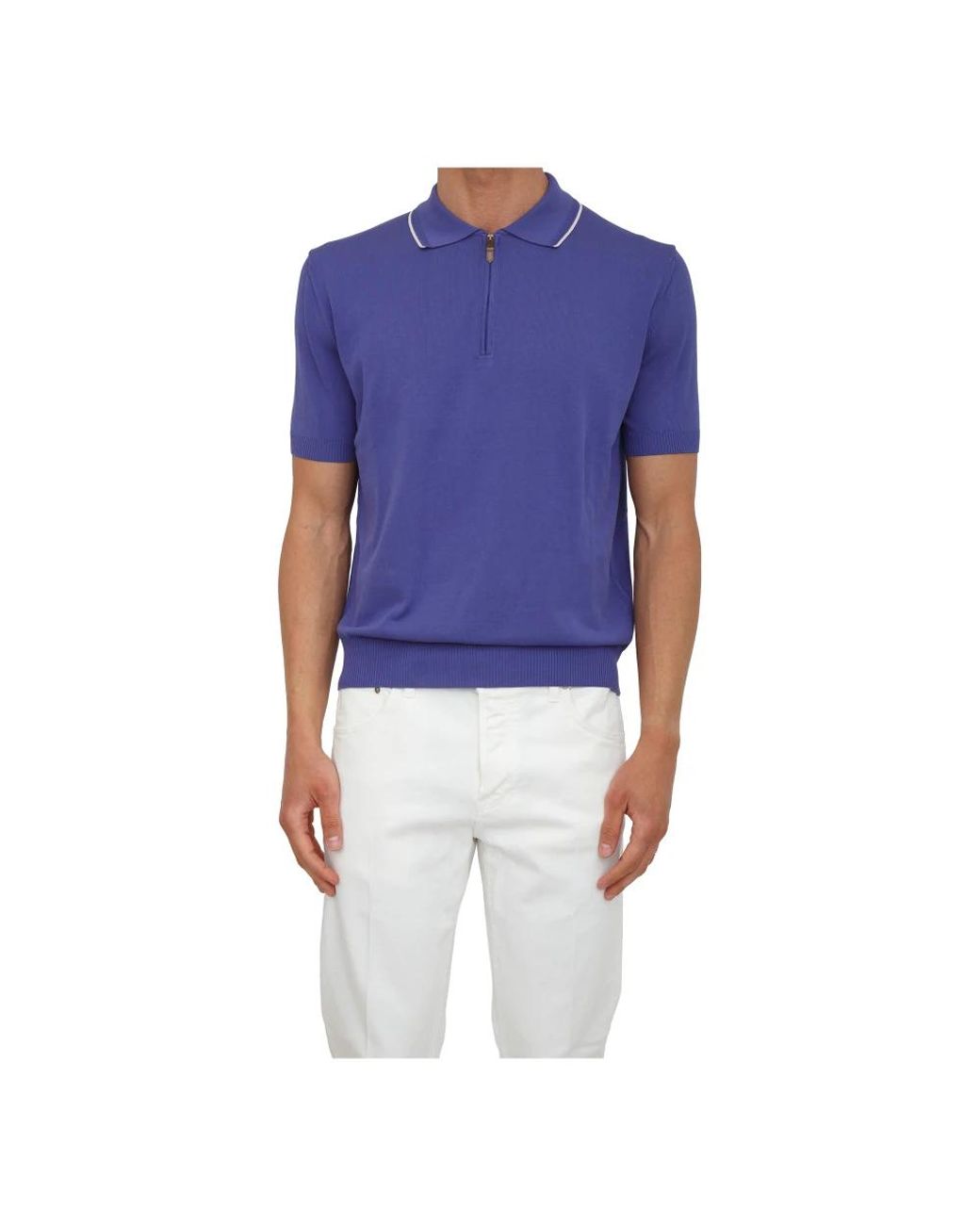 Canali Blue Polo Shirts for men