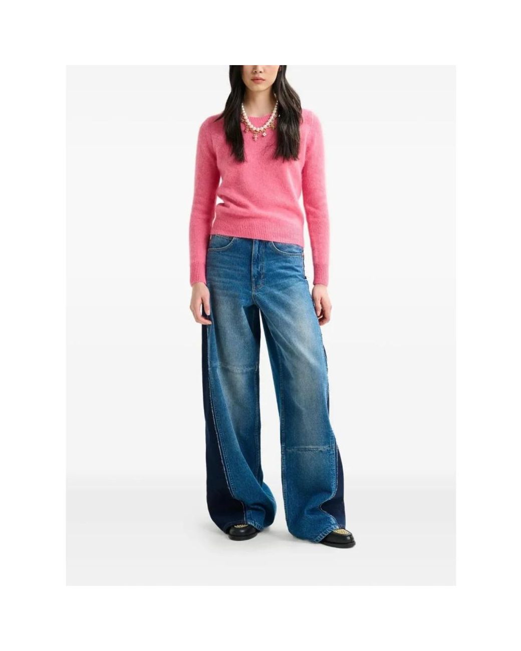 Essentiel Antwerp Pink Round-Neck Knitwear