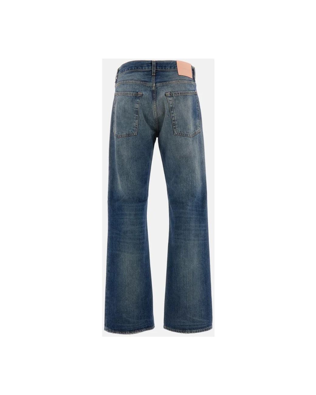 Acne Blue Straight Fit Jeans for men