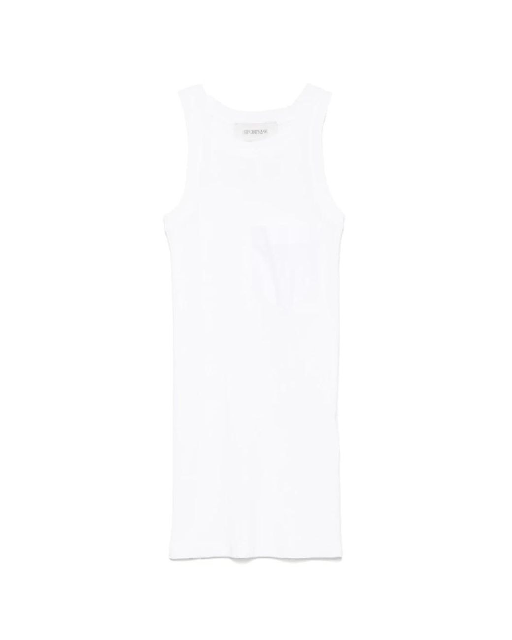 Sportmax White Sleeveless Tops