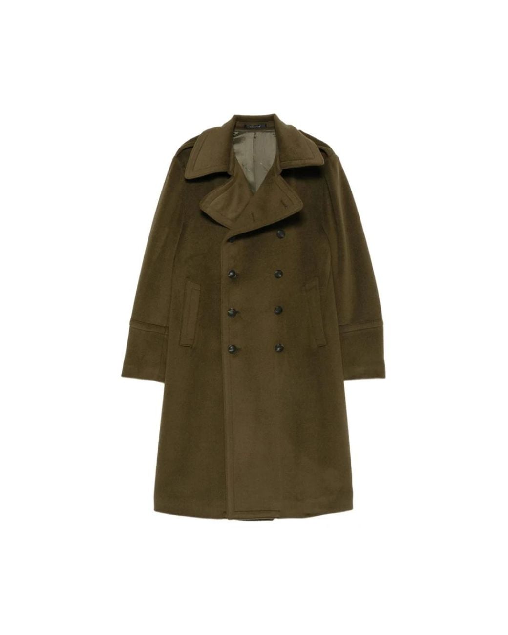 Tagliatore Green Double-Breasted Coats for men