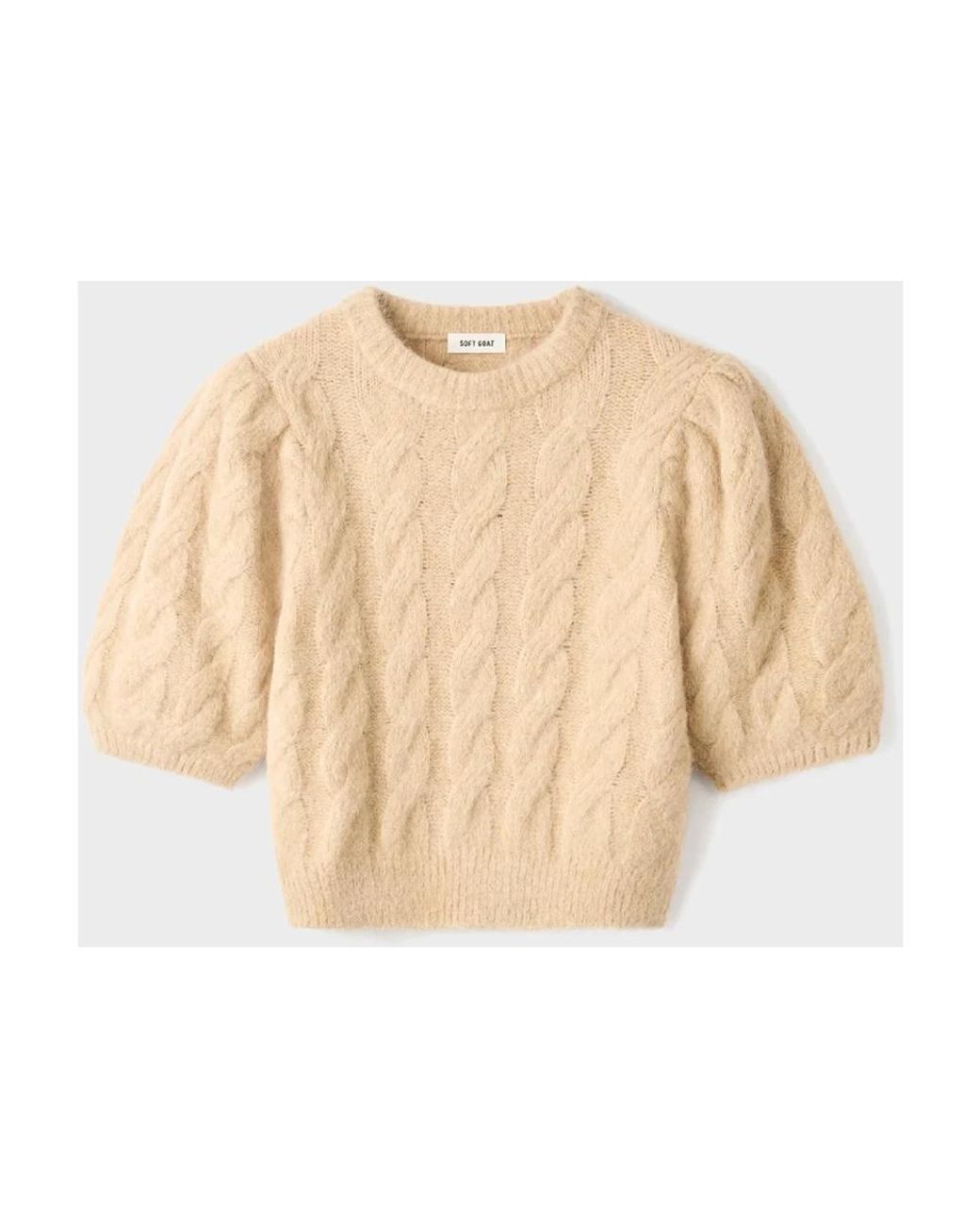Soft Goat Natural Round-Neck Knitwear