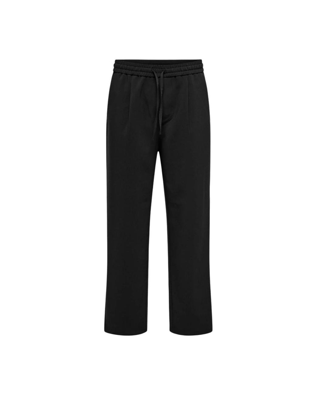 Only & Sons Black Straight Trousers for men