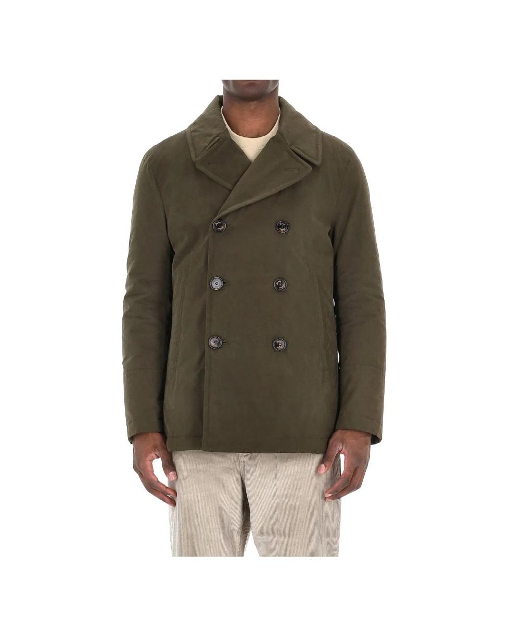 Sealup Green Double-Breasted Coats for men