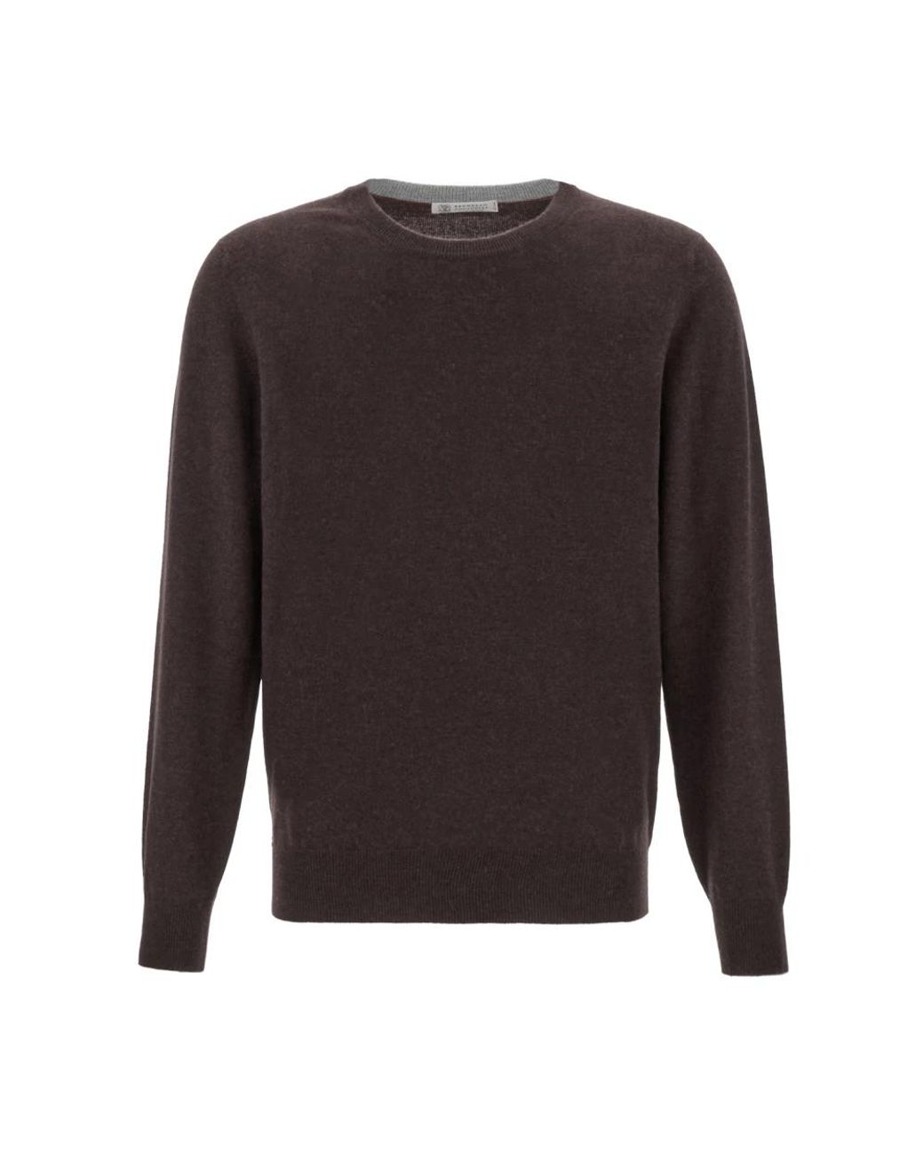 Brunello Cucinelli Brown Round-Neck Knitwear for men