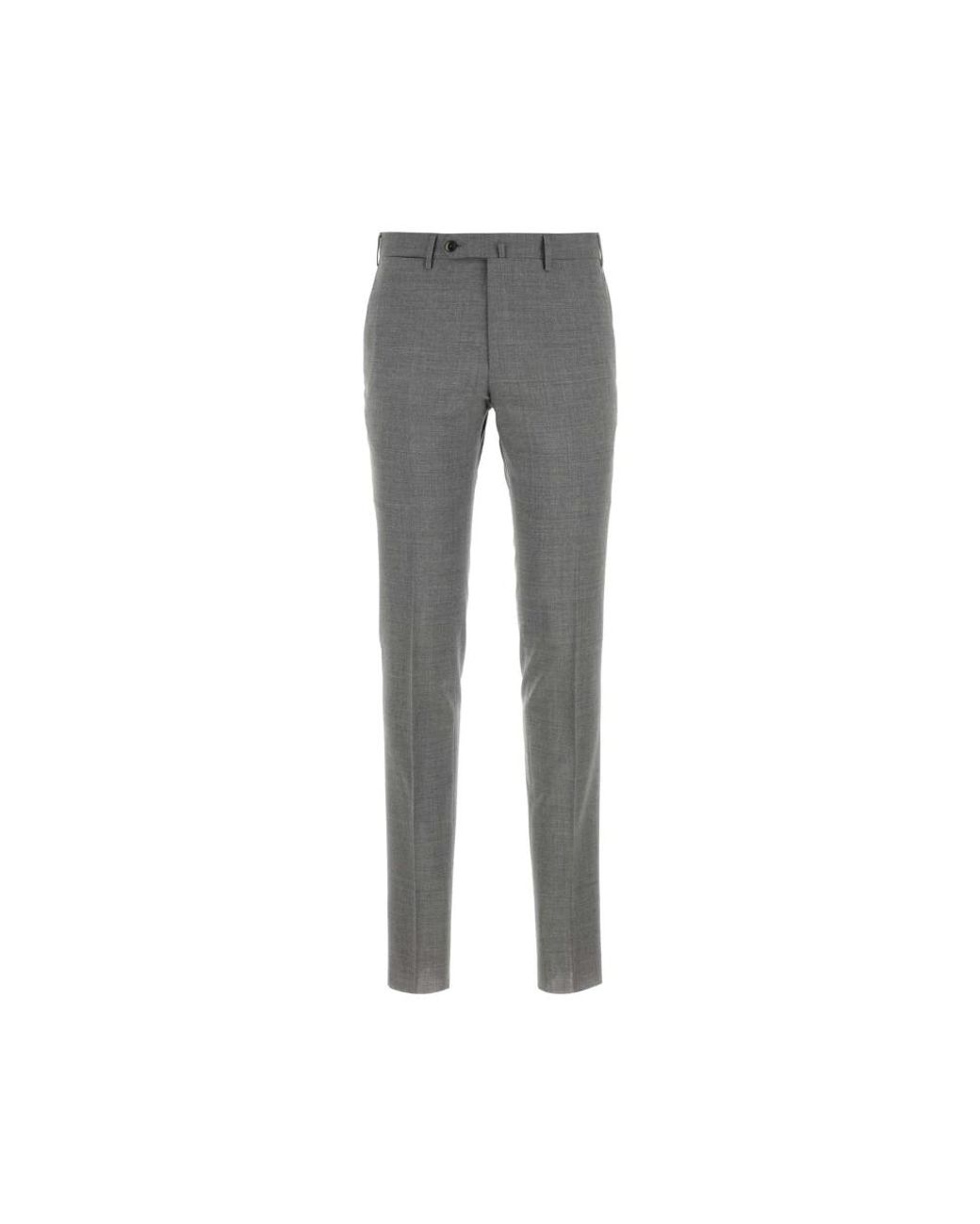 PT Torino Gray Slim-Fit Trousers for men