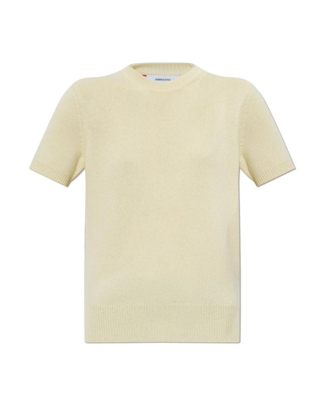 Ferragamo Cashmere Top in het Yellow