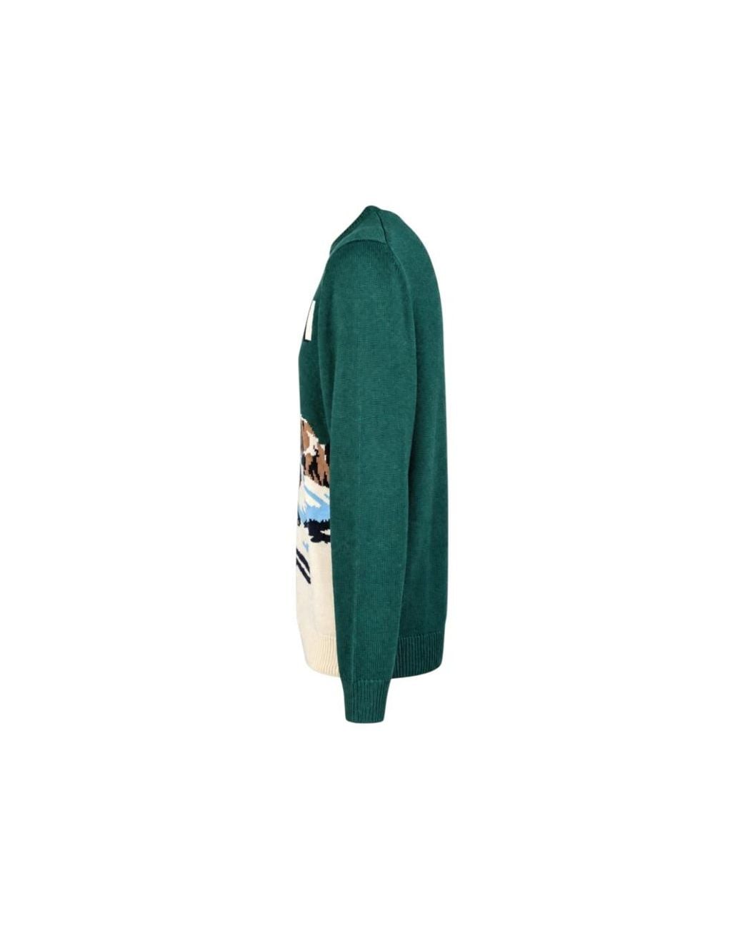 Mc2 Saint Barth Green Round-Neck Knitwear for men