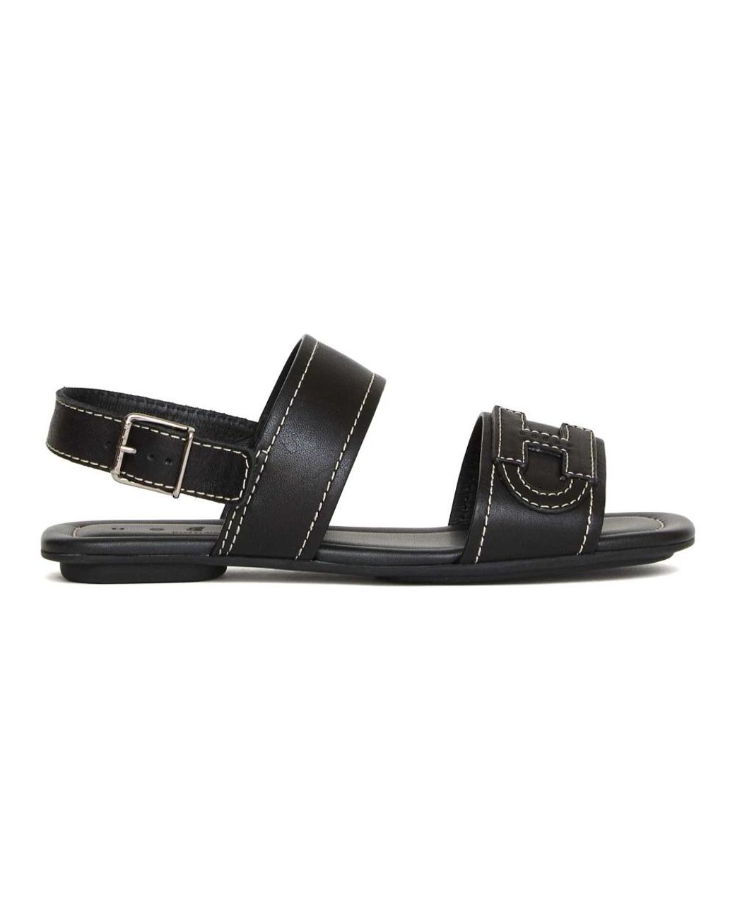 Flat Sandals di Hogan in Black