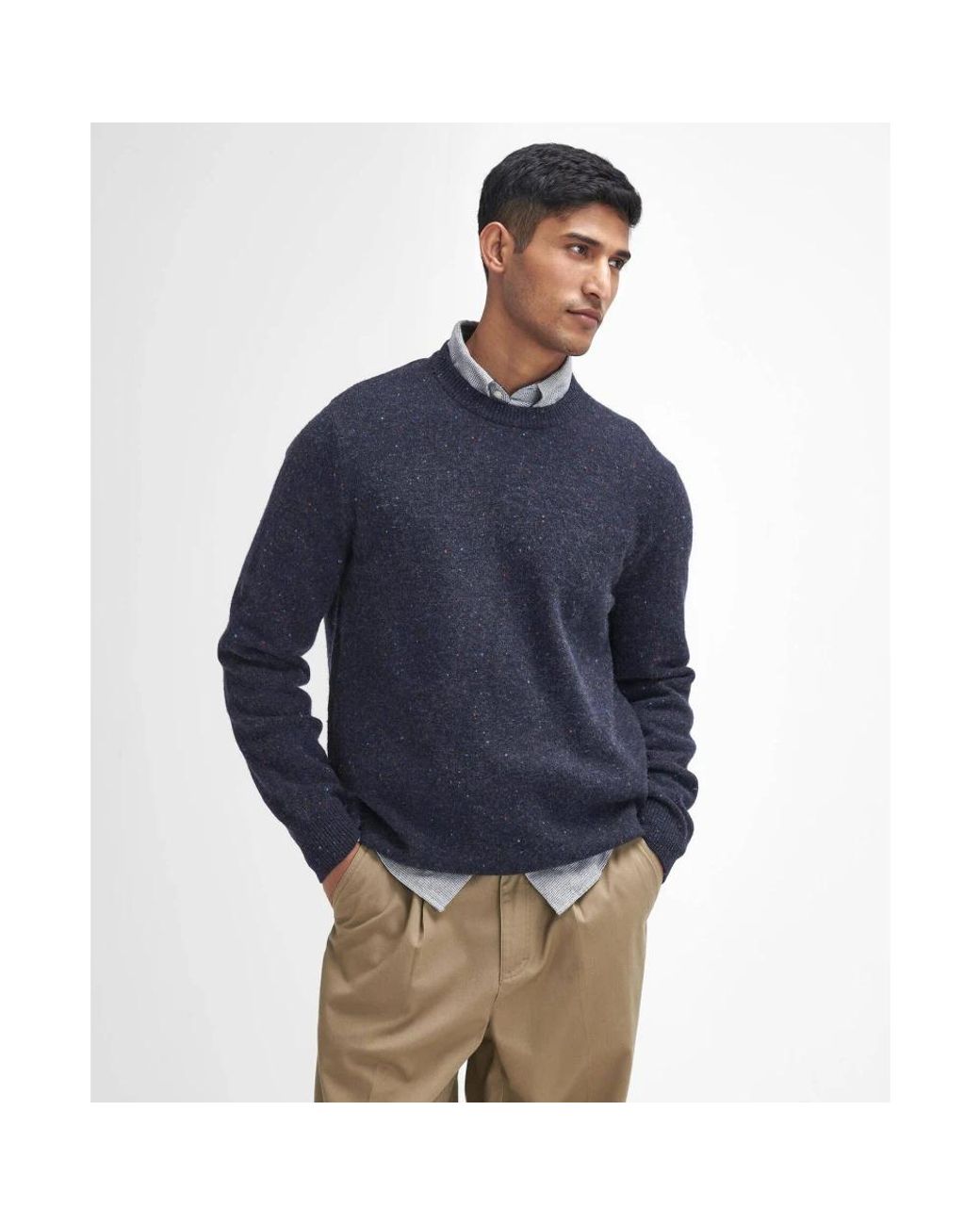 Barbour Blue Round-Neck Knitwear for men
