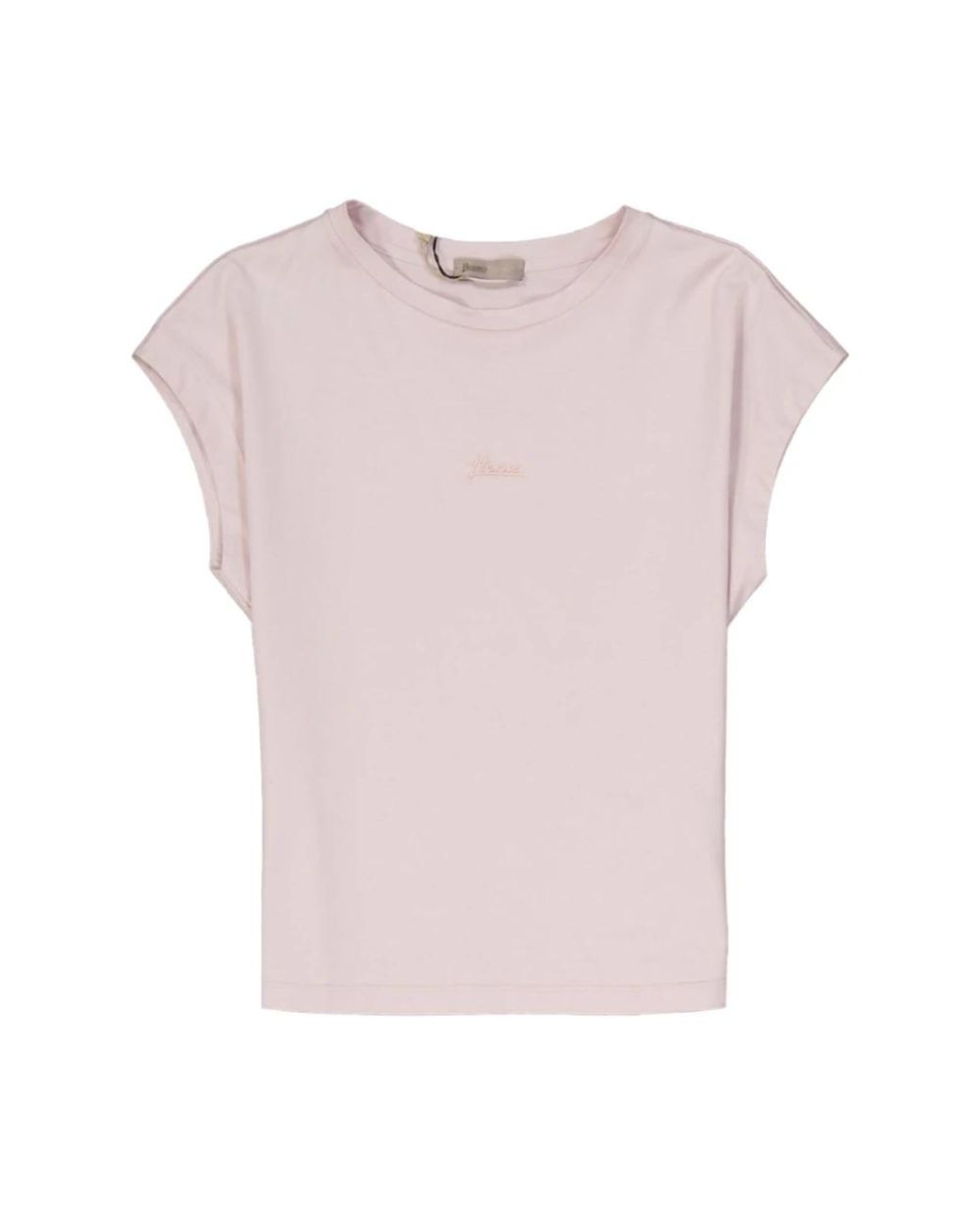 Herno Cotton T-Shirt in het Pink