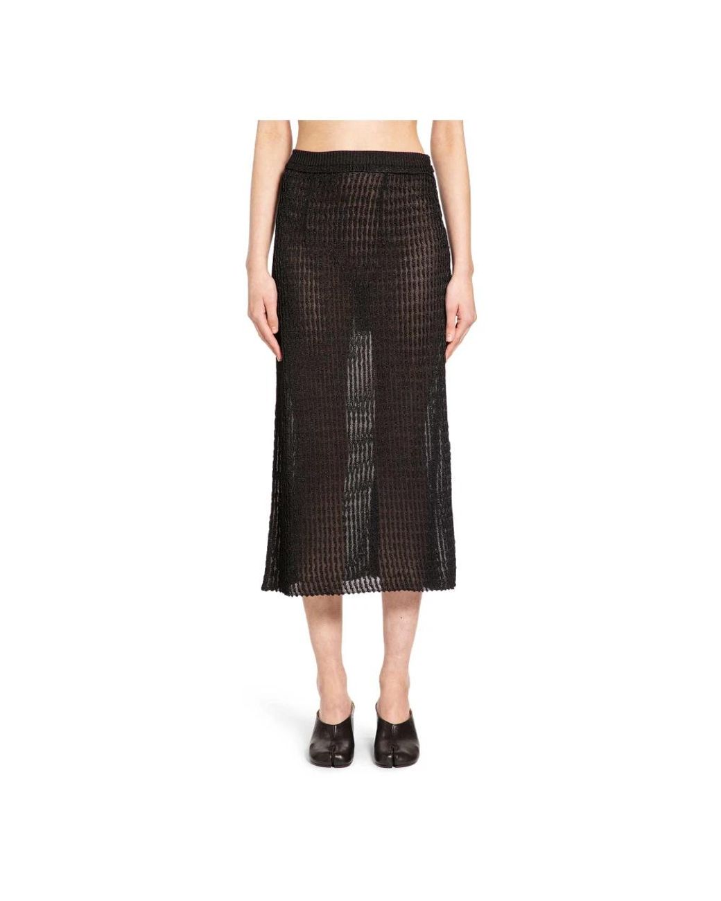 Maison Margiela Black Midi Skirts