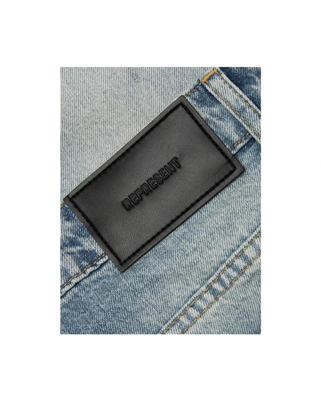 Straight Jeans Represent de hombre de color Blue