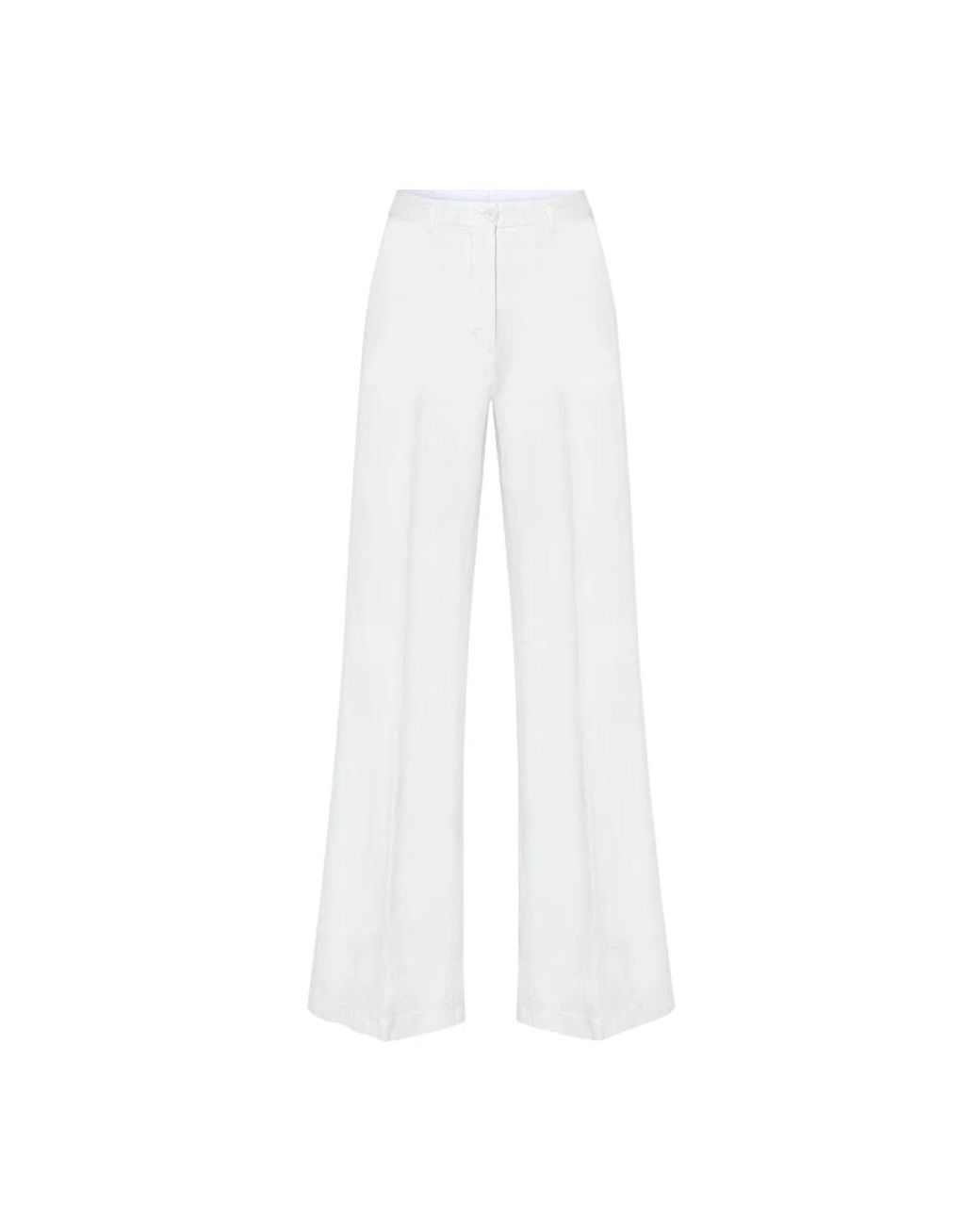 Aspesi Witte Broek Riem Sluiting in het White