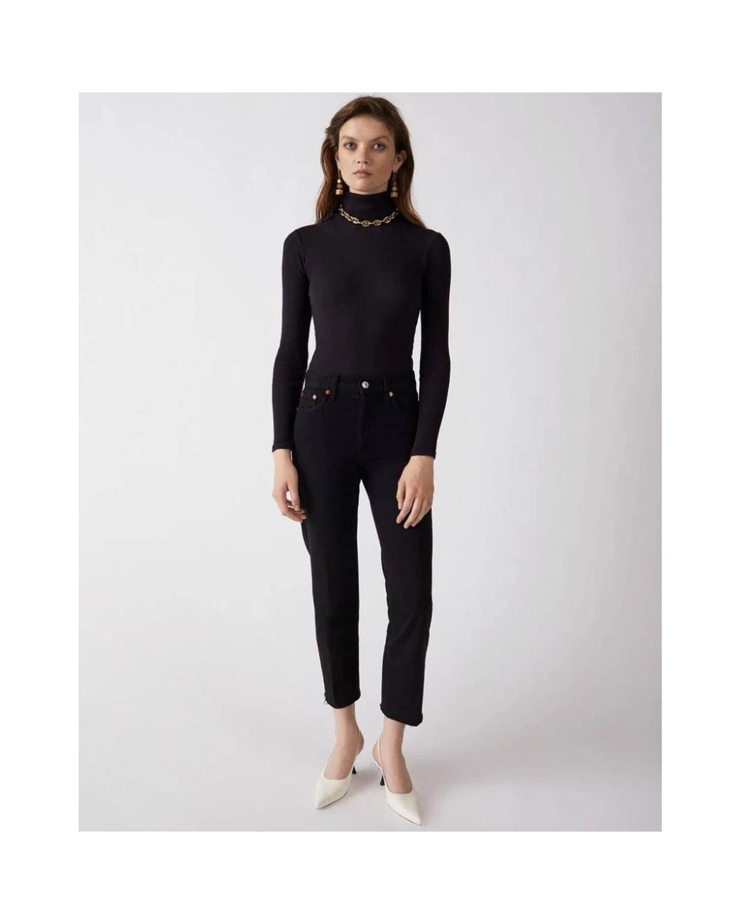 Re/done Black Loose Fit Jeans
