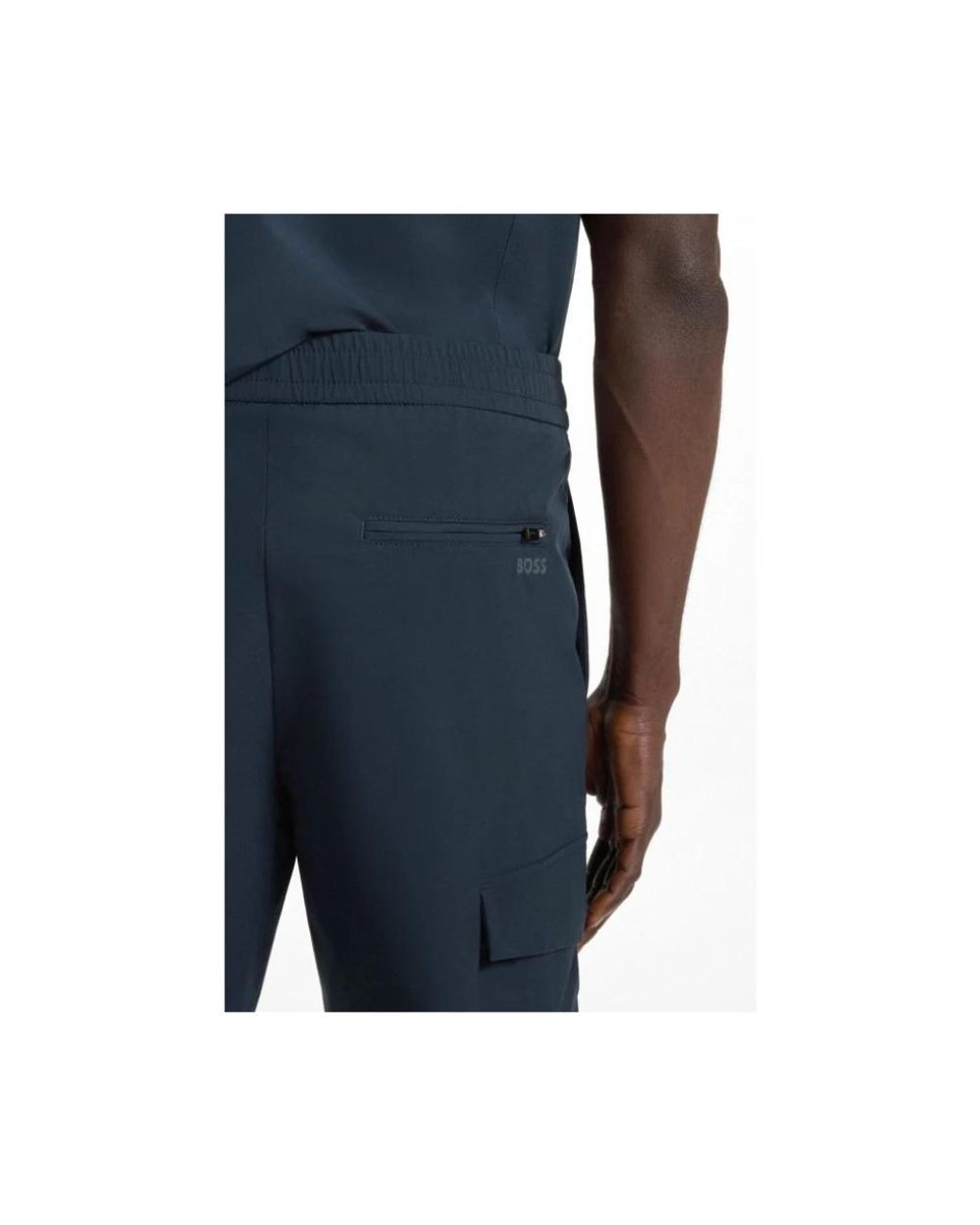 Boss Blue Slim-Fit Trousers for men