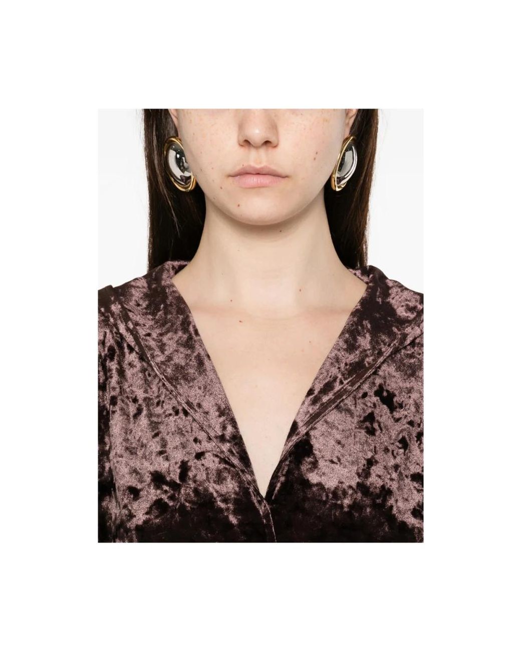 Ba&sh Tops ,Bruin ,Polyester Laia Bodysuit in het Black